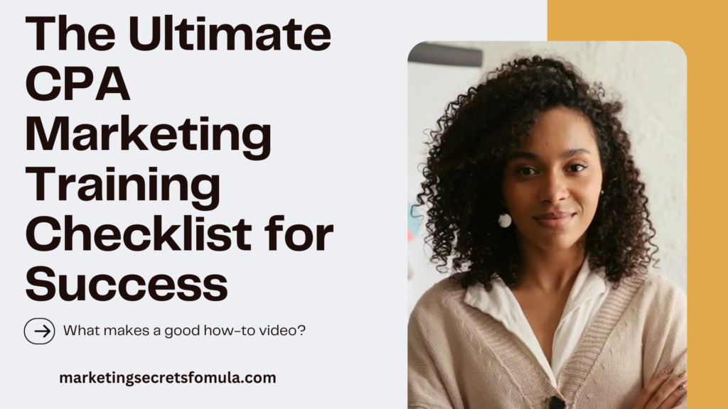 The Ultimate CPA Marketing Training Checklist for Success